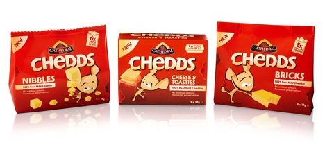 Brandopus packages new cheese snack Chedds - Design Week