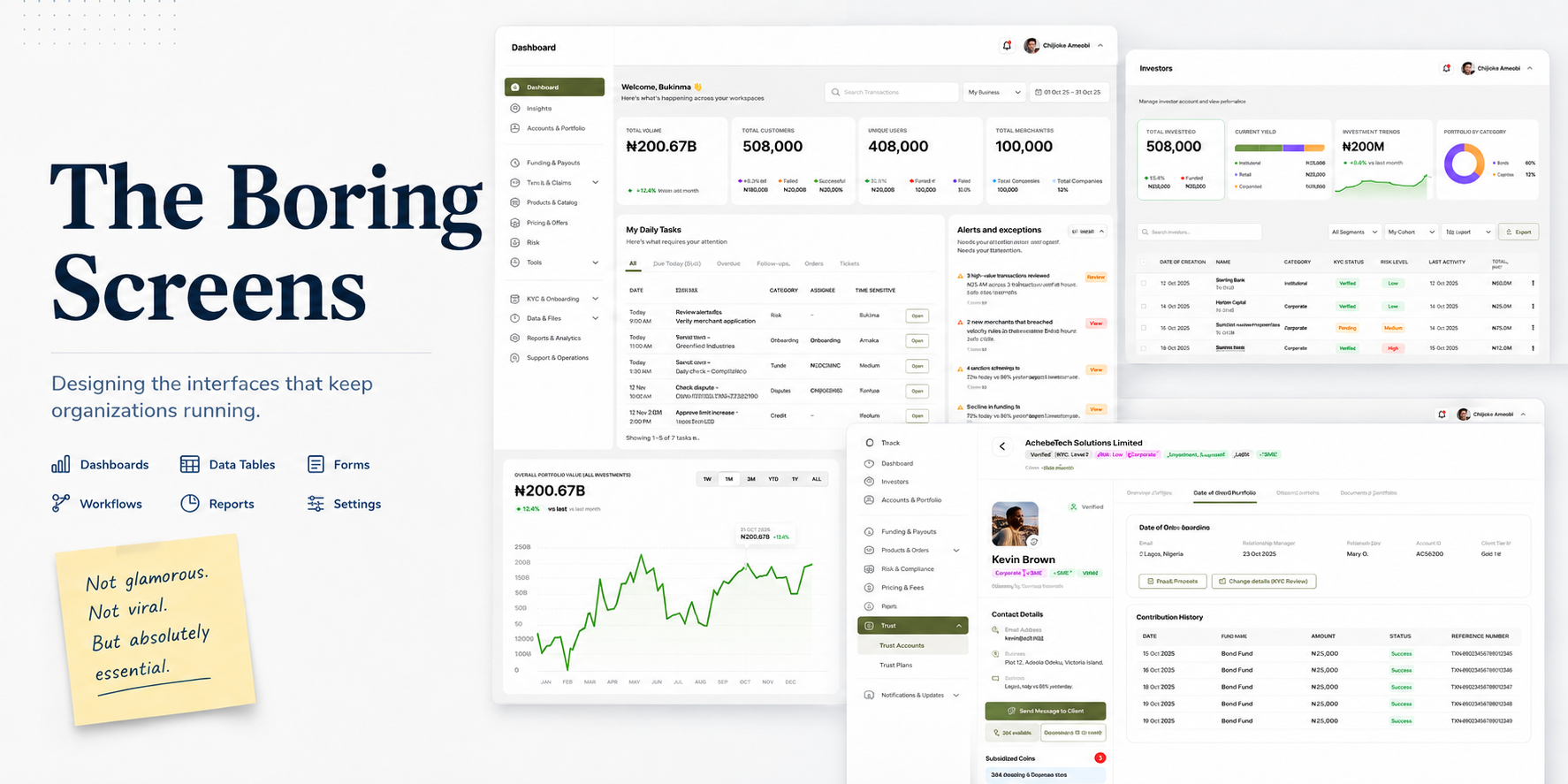 The boring screens that run the world: a designer’s case study